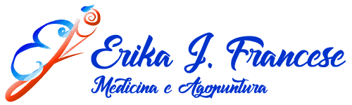 Logo Erika Francese Agopuntura Rimini in blu ed arancione